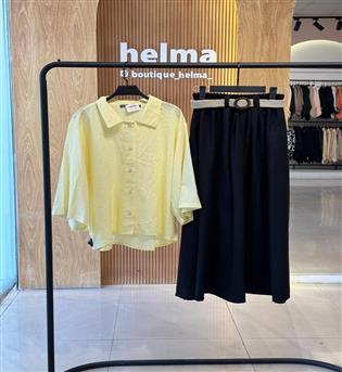 دامن لنین کش پهن کد 526