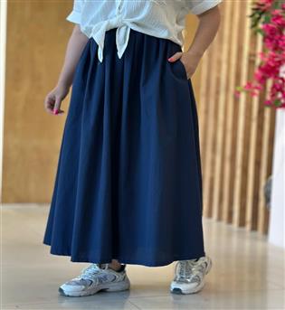 دامن لنین کش پهن کد 526