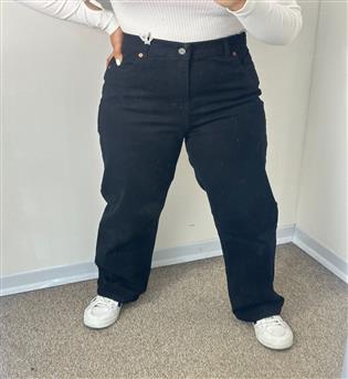 شلوار نیم بگ مشکی سایز بزرگ کد 30706