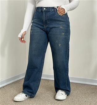 شلوار نیم بگ سرمه ای کد 22141