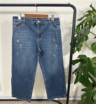 شلوار نیم بگ سرمه ای کد 22141