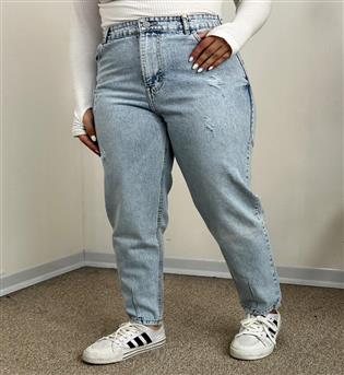 شلوار مام استایل سایز بزرگ کد 21040