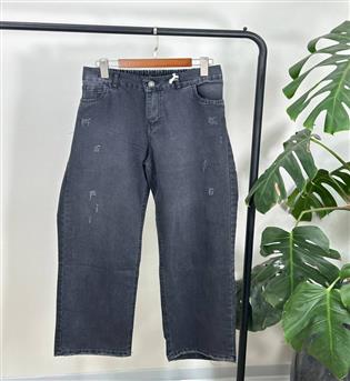 شلوار نیم بگ ذغالی کد 31297