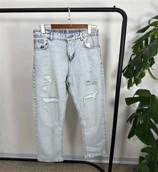 شلوار واید استریت آبی کد 21451