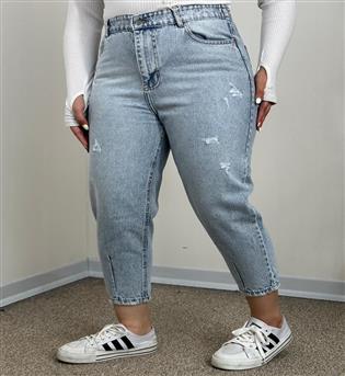 شلوار مام استایل آبی کد 21955