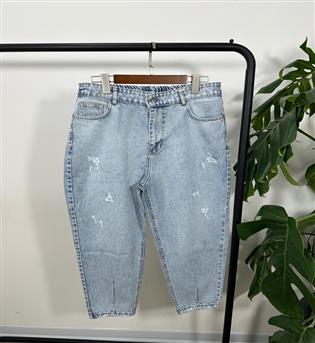 شلوار مام استایل آبی کد 21955