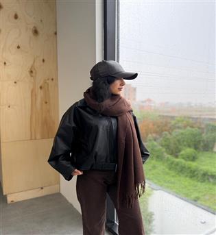 بامبر چرم پایین سگگ دار