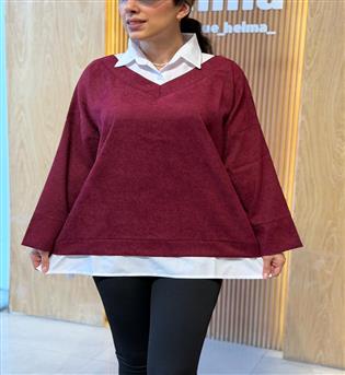 شومیز مخمل کبریتی