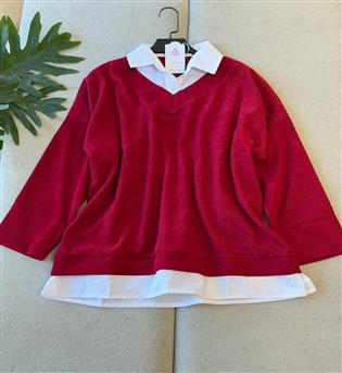 شومیز مخمل کبریتی