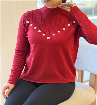 گپ بافت یقه سه سانت مرواریدی