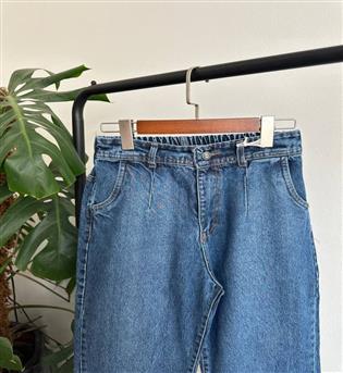 شلوار مام استایل آبی کد 1401