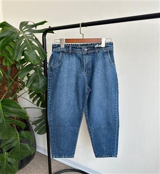 شلوار مام استایل آبی کد 1401