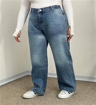 شلوار نیم بگ آبی بزرگ کد 22970