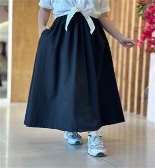 دامن لنین کش پهن کد 526