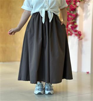 دامن لنین کش پهن کد 526