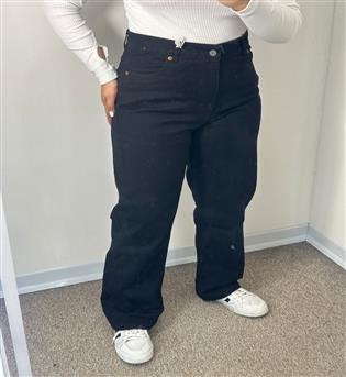 شلوار نیم بگ مشکی سایز بزرگ کد 30706