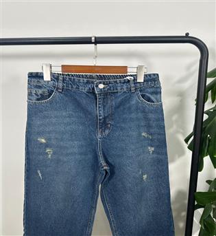 شلوار نیم بگ سرمه ای کد 22141