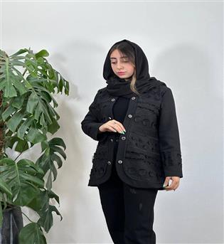 کت لینن سوزن دوزی